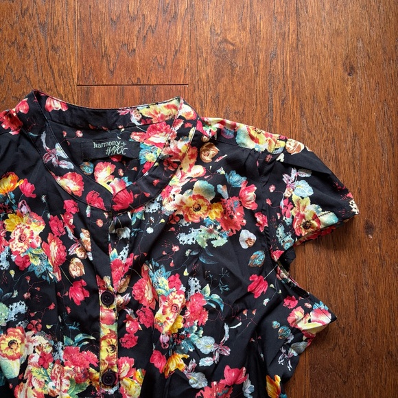 Harmony & Havoc Black Floral Romper – Size M/L - Picture 3 of 5